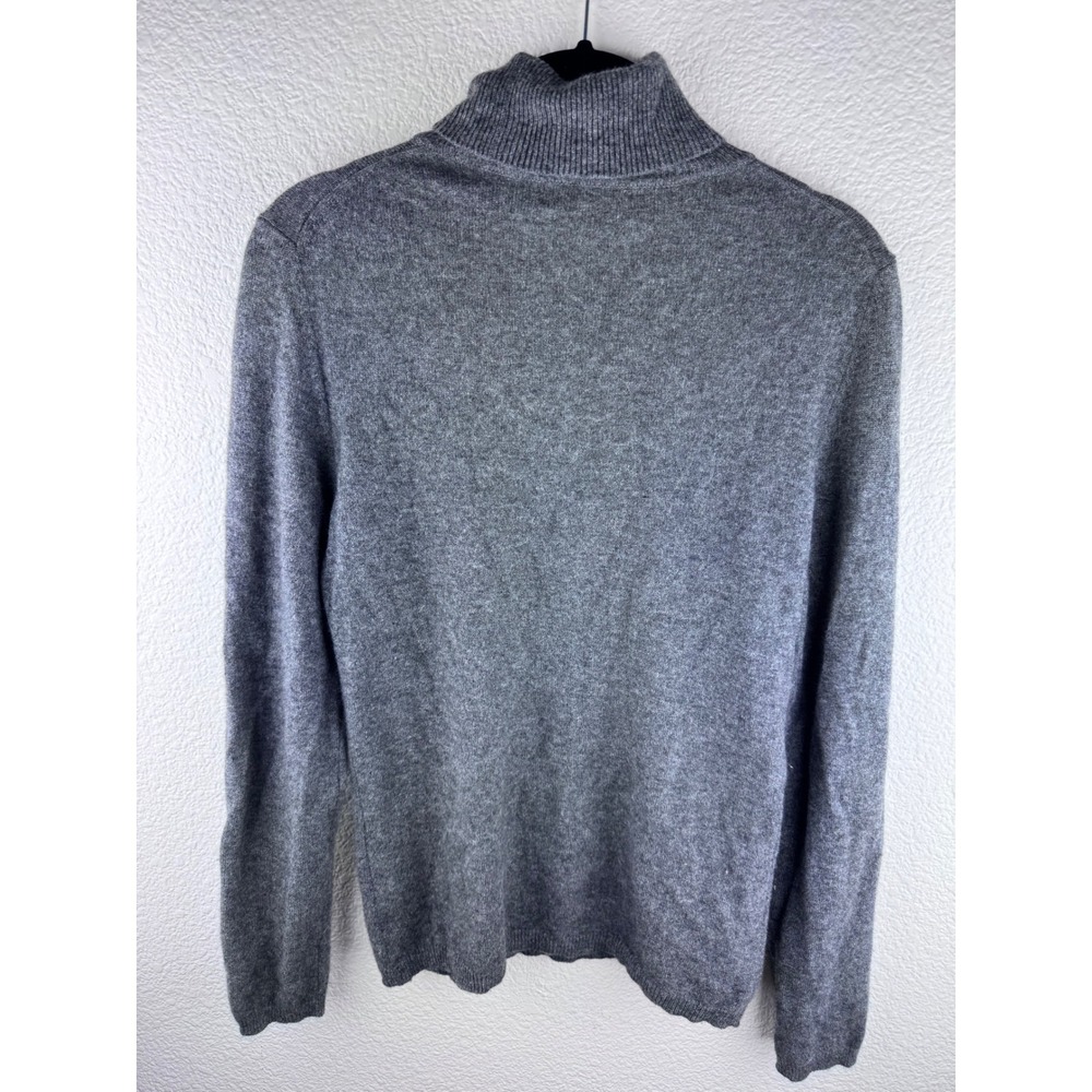 Charter Club 100% Cashmere Turtleneck Sweater Grey Womens Size S Preppy luxury - Picture 2 of 7